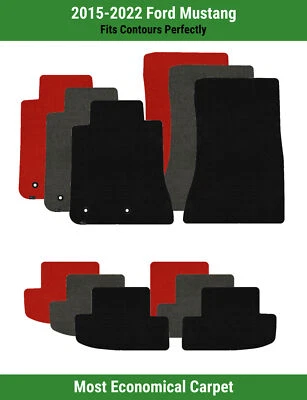 Lloyd Velourtex Front & Rear Row Carpet Mats for 2015-2022 Ford Mustang  - Image 1 of 4