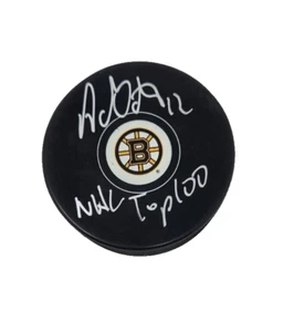 Adam Oates Boston Bruins NHL Top 100 Firmado Autografiado Puck Automático BAS - Imagen 1 de 2