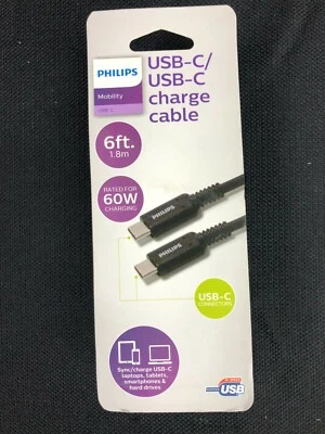 DLC4106CTS1/37 Philips 6-ft Usb Usb-c Cable Charge and Sync Reversible Connector - Image 1 of 2