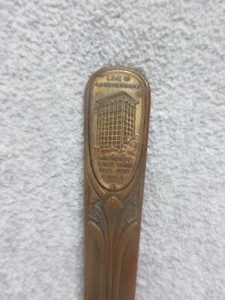 1812-1937 National Sate Bank NEWARK New Jersey  DETAILED BRONZE LETTER OPENER - Picture 1 of 4