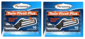 Personna Twin Pivot Plus Cartridges with Lubricating Strip 10 ct 1 each (2 pack) - Picture 1 of 1
