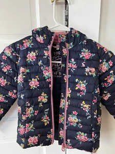 Joules Kinnaird Showerproof Recycled Padded Floral Puffer Jacket Coat Size 5🇬🇧 - Picture 1 of 8