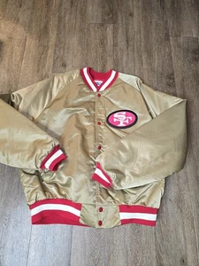 Vintage 90s San Francisco 49ers Satin Jacket by Chalk Line Made in USA Size XL - Bild 1 von 7