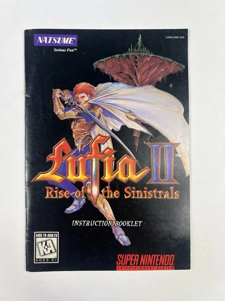 Lufia II Rise of the Sinistrals Super Nintendo SNES Folleto de instrucciones SOLO Foto 1 de 4