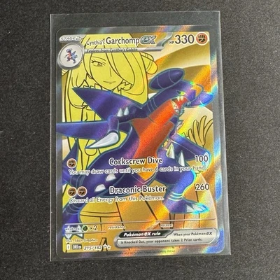 Pokémon TCG Cynthia's Garchomp EX 215/182 Destined Rivals Ultra Rare - Image 1 of 2