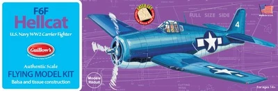 Guillow's Aereo Balsa F6F Hellcat tagliato al laser Scala: 1/30 - Image 1 of 4