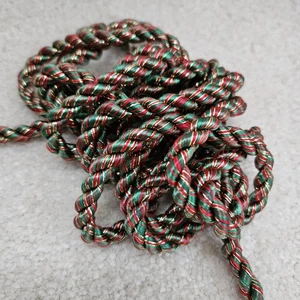 Weihnachten Kordel Borte Rot Grün Gold 1/4" Dick 2+ Yards - Bild 1 von 3