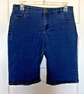 CJ Banks Blue Denim Mom Shorts Size 14W - Picture 1 of 5