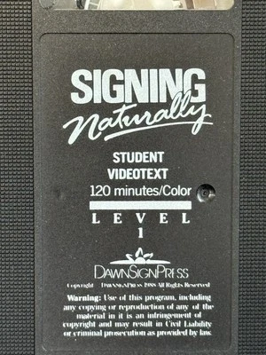 Signing Naturally VHS Student Videotext Level 1 Sign Language - Image 1 of 4