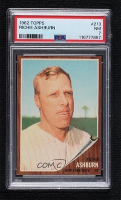 1962 Topps Richie Ashburn #213 PSA 7 HOF - Image 1 of 2