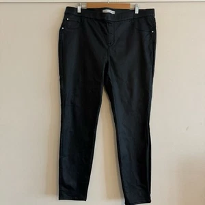 George Size 20 Black Faux Leather High Waist Jeggings With Back Pockets - Picture 1 of 10