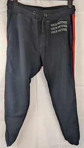 WillNE Your Mother  Joggers Black Size UK XL  Rare - Picture 1 of 5