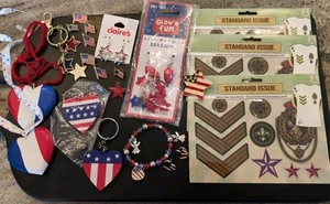 22 Flagtastic Ballgame 4th Of July -Costume Jewelry Flags Pins USA Military Avon - Picture 1 of 8