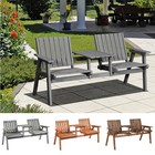 2-Seater Wooden Garden Bench Antique Loveseat for Yard, Lawn, Porch, Patio