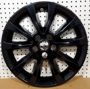 (1) 17" GLOSS BLACK WHEEL COVER SKIN HUBCAP FITS 17-18 FORD FUSION 767GB 7672 - Picture 1 of 7
