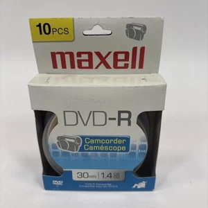 Neu! Maxell Camcorder DVD-R 10er Pack 30 min 1,4 GB DVDs NOS New Old Stock - Bild 1 von 6