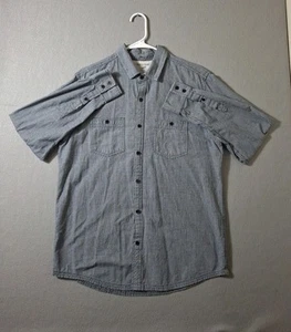 Horny Toad Men's Button Up Shirt Size Medium Plaid Long Sleeve Blue White Check - Picture 1 of 7