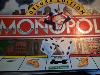 Monopoly Deluxe Edition Board Game Waddingtons Complete Vintage 1996 - Image 1 of 4