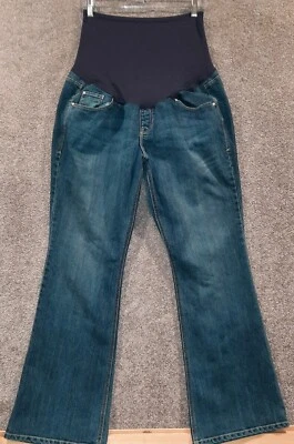 Women's Old Navy Maternity Jeans Blue Size 14R Denim Distresses Pre-owned  - Image 1 of 4