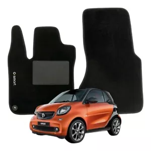 Set 2 Stücke Teppiche Matten Teppichboden für SMART Fortwo 453 Selbst Eq Ab 2014 - Bild 1 von 6