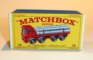 Matchbox Lesney No 10 Leyland Pipe Empty Repro E Style Box. - Picture 1 of 1