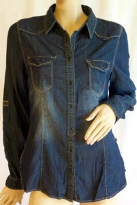 Blend Collection Chemisier Jeans Femme Chemise Bleu XS S M L XL