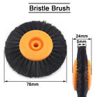 5PC 3"x1/4" Bristle Polishing Wheel Thin Rubber Core Brush Jewelry Grinding Tool