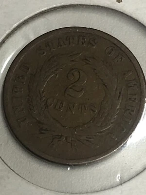 U.S. Civil War Era 1865 Two Cent  Coin - Image 1 of 3