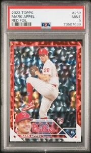 2023 Topps Series 1 Mark Appel Red Foil #/199 RC Phillies Rookie PSA 9