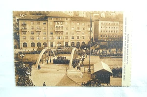 OLD POSTCARD RIVER CITY CROATIA PHOTO OPENING BORDER BRIDGE 1926 - Picture 1 of 2