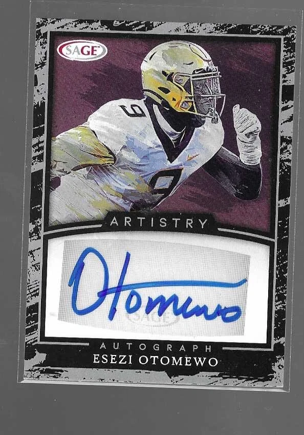 ESEZI OTOMEWO 2022 SAGE ARTISTRY ROOKIE AUTO CARD #A-EO - Image 1 of 1
