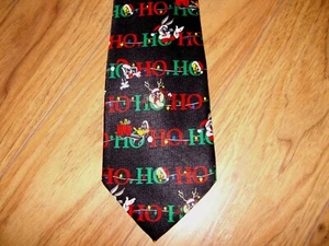 2002 Looney Tunes Taz Tweety Bugs Daffy Weihnachtskrawatte WB Holiday WB Ho Ho - Bild 1 von 5