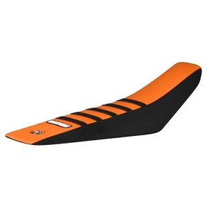 2024-2025 KTM SX 65 Seat Cover By Enjoy Mfg BLACK / ORANGE / BLACK RIBS #426 - Foto 1 di 7