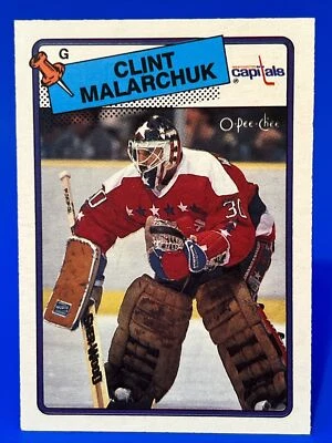 1988-89 O-Pee-Chee Clint Malarchuk Card #25 Vintage Goalie Washington Capitals - Image 1 of 2