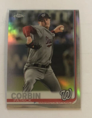 Patrick Corbin 2019 Topps Chrome Refractor #163 Washington Nationals - Image 1 of 2
