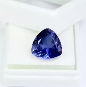 AAA 7 CT Natural Ceylon Blue Sapphire Trillion Cut Loose GIE Certified Gemstone - Picture 1 of 4