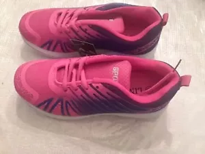 New ladies fashion lightweight pink sneakers - Picture 1 of 2
