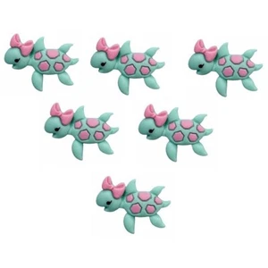 Lindas tortugas marinas - botones de Shelly - adornos de espalda plana - chatarra artesanal - Imagen 1 de 2