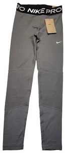 Nike Pro Girl's Training Leggings Color Is Carbon Gray Size Large DA1028-091 $40 - Picture 1 of 9