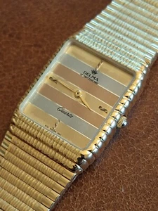 Seltene, Vintage, elegante, charmante schwer zu finden DELMA Tank Herren Quarz Armbanduhr - Bild 1 von 24