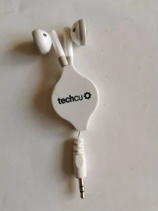 TechCu stereo earbuds contractible 3ft 3.5mm - Picture 1 of 3