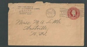 1917 Boston Ma 2c On Oriental Buff New England Passenger Agent O B & Q R R - Picture 1 of 1