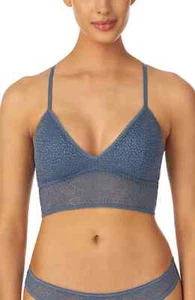 DKNY Modern Lace Racerback Bra Foam lined cups Blue L - Picture 1 of 5
