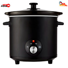 3L Slow Cooker with 2 Heat Settings Keep Warm Function Iron Housing Ceramic Pot-