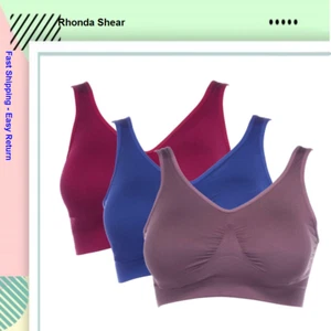 Rhonda Shear Sweetheart Ahh Bra 3-pack in Darks 630-931 , Size M - Picture 1 of 1