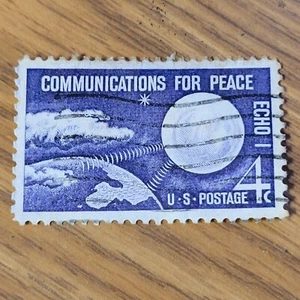 Scott # 1173 Communications For Peace 1960 Echo I U.S. Postage 4 Cent Canceled - Picture 1 of 2