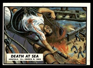 1962 Topps Civil War #7 Death at Sea EX/MT *d9