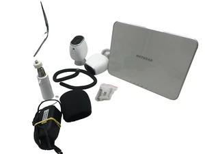 Lot 2 Netgear Arlo VMC3030 Add-On Wireless Cameras + Base Station No Batteries - Picture 1 of 3