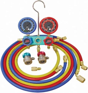 Tools 3695 Aluminum Deluxe A/C Manifold Dual Gauge Set - Picture 1 of 1