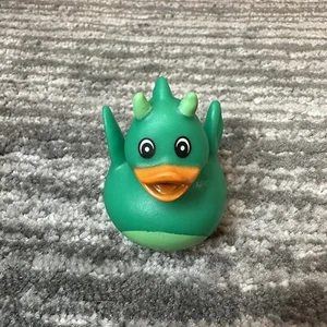 Rubber Duck Green Dragon Decor Car Home Office Cute Ornament NO Squeak Ducky New - Picture 1 of 17